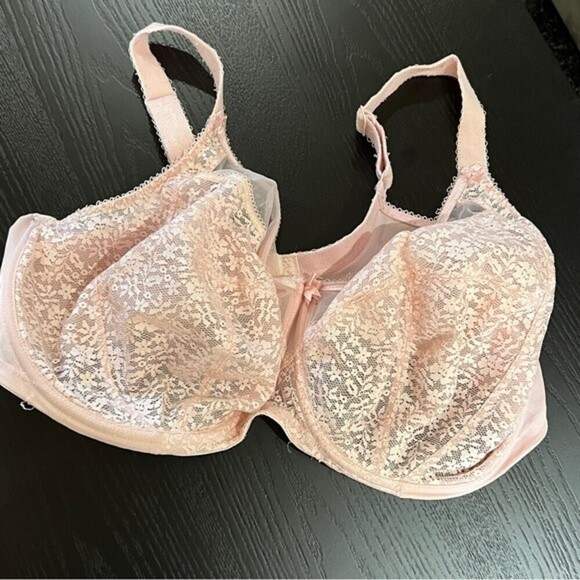 Goddess Womens Lace Push Up Bra Underwire Pink Size 42C - Picture 1 of 7